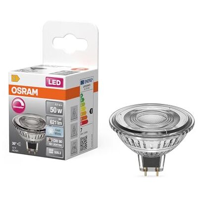 Osram LED SUPERSTAR MR16 12 V in Reflektorform-Form, LED-Spot, Glas, 6,1 W, 621 lm, 4000 K, Dimmbar, CRI 90 Osram LED SUPERSTAR MR16 12 V in Reflektorform-Form, LED-Spot, Glas, 6,1 W, 621 lm, 4000 K, Dimmbar, CRI 90