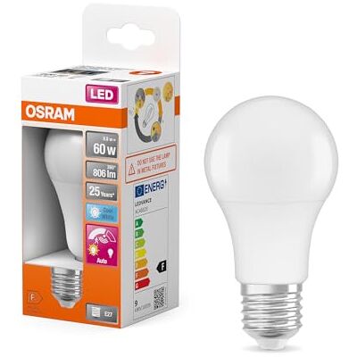 Osram LED CLASSIC A MOTION & DAYLIGHT SENSOR in A-Form, LED-Lampe, Matt, 8,8 W, 806 lm, 4000 K, CRI 80 Osram LED CLASSIC A MOTION & DAYLIGHT SENSOR in A-Form, LED-Lampe, Matt, 8,8 W, 806 lm, 4000 K, CRI 80