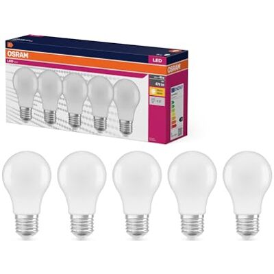Osram LED-Lampe Value Classic A40 Kolbenform 4,9W 827, 2700K warmweiß, E27, matt, 470 lm, Ra≥80 Farbwiedergabe Osram LED-Lampe Value Classic A40 Kolbenform 4,9W 827, 2700K warmweiß, E27, matt, 470 lm, Ra≥80 Farbwiedergabe