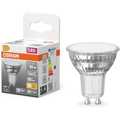 Osram LED STAR PAR16 in PAR16-Form, LED-Spot, Glas, 5,6 W, 620 lm, 2700 K, CRI 80 Osram LED STAR PAR16 in PAR16-Form, LED-Spot, Glas, 5,6 W, 620 lm, 2700 K, CRI 80
