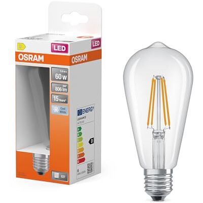 Osram LED-Lampe Filament Star Edison 5,9W 840, 4000K kaltweiß, E27, klar, 806 lm, 360° Abstrahlwinkel, IP20 Osram LED-Lampe Filament Star Edison 5,9W 840, 4000K kaltweiß, E27, klar, 806 lm, 360° Abstrahlwinkel, IP20