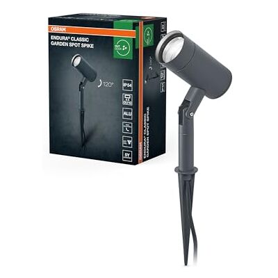 Osram ENDURA Classic Garden Spotspike GU10 Außen-Spießleuchte, schwarz, GU10-Sockel (max 35W), kann mit einfacher oder smarter Lampe bestückt werden, ausrichtbarer Leuchtenkopf, Schutzklasse IP54 Osram ENDURA Classic Garden Spotspike GU10 Außen-Spießleuchte, schwarz, GU10-Sockel (max 35W), kann mit einfacher oder smarter Lampe bestückt werden, ausrichtbarer Leuchtenkopf, Schutzklasse IP54