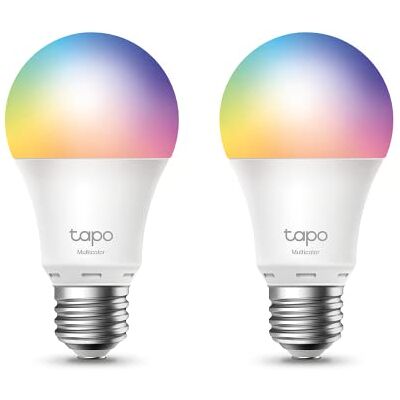 Tapo TP-Link smarthome E27 Glühbirne, glühbirnen, Mehrfarbrige smart lampe, zubehör, kompatibel mit Alexa, Google Assistant, App, energiesparend, Kein Hub notwendig (2 Pack) Tapo TP-Link smarthome E27 Glühbirne, glühbirnen, Mehrfarbrige smart lampe, zubehör, kompatibel mit Alexa, Google Assistant, App, energiesparend, Kein Hub notwendig (2 Pack)