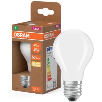 Osram Superstar Classic A 40 LED-Lampe - Klassische Form - 2,2 W 470 lm E27 2700K Osram Superstar Classic A 40 LED-Lampe - Klassische Form - 2,2 W 470 lm E27 2700K