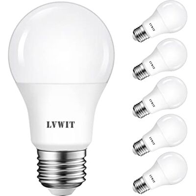 LVWIT LED E27 Birne 60W Kaltweiß 6500K, ultrahell 806 lm, matte LED Lampe (6er Pack) LVWIT LED E27 Birne 60W Kaltweiß 6500K, ultrahell 806 lm, matte LED Lampe (6er Pack)