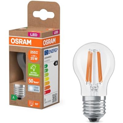Osram Dalla classica forma mini sferica - Dekoratives LED-Filament - Energieeffizienzklasse A - E27 - 1,2W - 255lm - 4000K - Kaltweiß - LED-Lampe Osram Dalla classica forma mini sferica - Dekoratives LED-Filament - Energieeffizienzklasse A - E27 - 1,2W - 255lm - 4000K - Kaltweiß - LED-Lampe