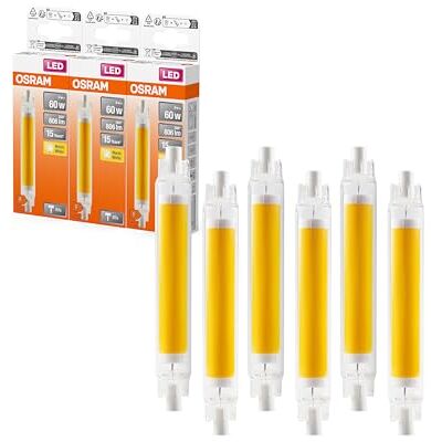 Osram LED Slim Line schlanke multicolor LED-Lampe mit R7s-Retrofit-Sockel, 8 W / 806 lm, klar, warmweißes Licht mit 2700 K, nicht-dimmbar, IP20, bleifreies Glas, 16 mm Durchmesser. Osram LED Slim Line schlanke multicolor LED-Lampe mit R7s-Retrofit-Sockel, 8 W / 806 lm, klar, warmweißes Licht mit 2700 K, nicht-dimmbar, IP20, bleifreies Glas, 16 mm Durchmesser.