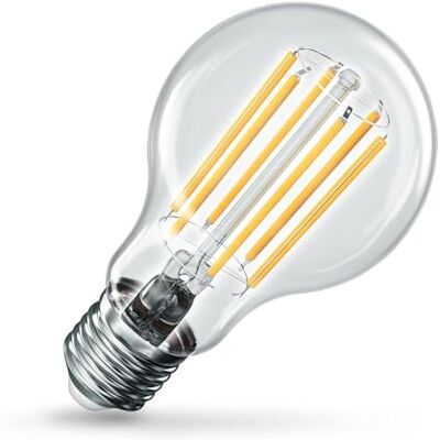 EMOS LED Lampe Edison A60, 7,2W Ersatz für 100W Glühbirne, A Klasse Vintage-Birne E27 Sockel, Helligkeit 1521 lm, Warmweiß 2700 K, extra lange Lebensdauer 50000h, CRI min. 80, 360° Abstrahlwinkel EMOS LED Lampe Edison A60, 7,2W Ersatz für 100W Glühbirne, A Klasse Vintage-Birne E27 Sockel, Helligkeit 1521 lm, Warmweiß 2700 K, extra lange Lebensdauer 50000h, CRI min. 80, 360° Abstrahlwinkel