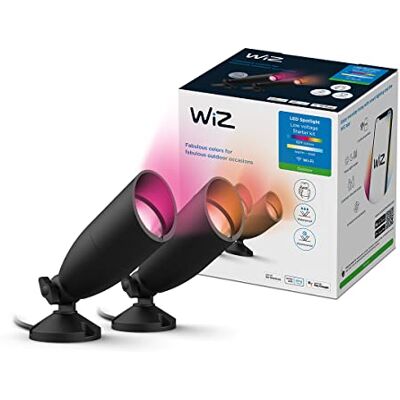 WiZ Tunable White and Color Outdoor Spot, dimmbar, warm- bis kaltweiß, 16 Mio. Farben, 12V, smarte Steuerung per App/Stimme über WLAN, Doppelpack WiZ Tunable White and Color Outdoor Spot, dimmbar, warm- bis kaltweiß, 16 Mio. Farben, 12V, smarte Steuerung per App/Stimme über WLAN, Doppelpack