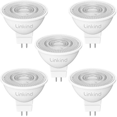 Linkind 12V LED Spot GU5.3 Lampe 3,4W=35W, Neutralweiß 4000K, 360lm Niedervolt 12V MR16 LED Glühbirne mit 36° Abstrahlwinkel, nicht dimmbar, 5 Stück Linkind 12V LED Spot GU5.3 Lampe 3,4W=35W, Neutralweiß 4000K, 360lm Niedervolt 12V MR16 LED Glühbirne mit 36° Abstrahlwinkel, nicht dimmbar, 5 Stück