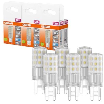 Osram LED PIN multicolor LED-Lampe mit Retrofit-Stecksockel G9, 4.9 W / 806 lm, klar, kaltweißes Licht mit 4000 K, nicht-dimmbar, IP20, bleifreies Glas, 18 mm Durchmesser. Osram LED PIN multicolor LED-Lampe mit Retrofit-Stecksockel G9, 4.9 W / 806 lm, klar, kaltweißes Licht mit 4000 K, nicht-dimmbar, IP20, bleifreies Glas, 18 mm Durchmesser.