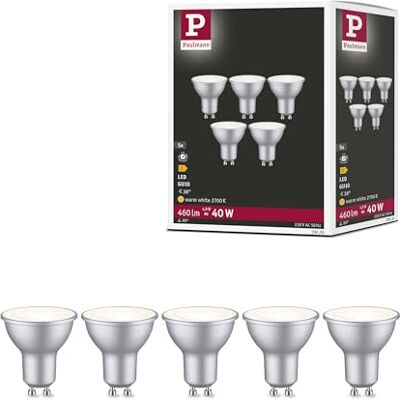 Paulmann 29235 Standard 230V LED Reflektor Reflektor GU10 460lm 4,9W 2700K Weißaluminium Paulmann 29235 Standard 230V LED Reflektor Reflektor GU10 460lm 4,9W 2700K Weißaluminium