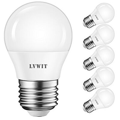 LVWIT E27 LED Lampe ersetzt 40W Glühlampen (6-er Pack), Warmweiß 2700K, 4.5W G45 LED Leuchtmittel, 470lm, matt LVWIT E27 LED Lampe ersetzt 40W Glühlampen (6-er Pack), Warmweiß 2700K, 4.5W G45 LED Leuchtmittel, 470lm, matt