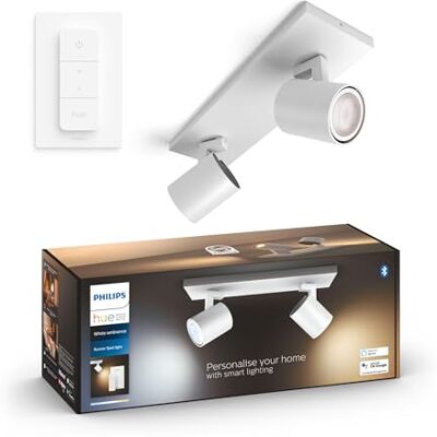Philips White Ambiance Runner 2er Spot flg. weiß, 2x5W GU10 inkl. Dimmschalter, dimmbar, alle Weißschattierungen, steuerbar via App, kompatibel mit Amazon Alexa (Echo, Echo Dot) Philips White Ambiance Runner 2er Spot flg. weiß, 2x5W GU10 inkl. Dimmschalter, dimmbar, alle Weißschattierungen, steuerbar via App, kompatibel mit Amazon Alexa (Echo, Echo Dot)