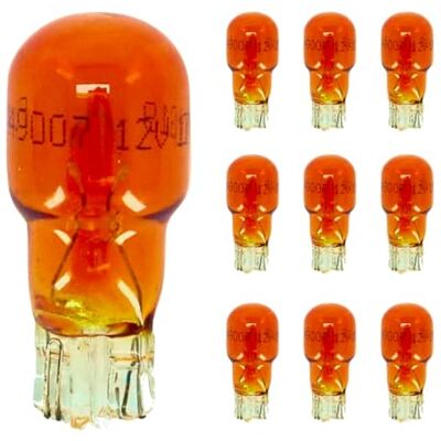 cyclingcolors 10x Glühbirne glühlampe 12V 10W T13 W2.1x9.5D glassockel lampe wedge auto motorrad moped roller kennzeichenbeleuchtung rückfahrlicht blinker, orange cyclingcolors 10x Glühbirne glühlampe 12V 10W T13 W2.1x9.5D glassockel lampe wedge auto motorrad moped roller kennzeichenbeleuchtung rückfahrlicht blinker, orange