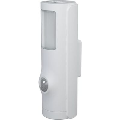 Osram Torch LED-Nachtlicht mit Bewegungsmelder weiß, 2in1 Taschenlampen-Funktion, Lichtsensor, batteriebetrieben, IP54 spritzwassergeschützt Osram Torch LED-Nachtlicht mit Bewegungsmelder weiß, 2in1 Taschenlampen-Funktion, Lichtsensor, batteriebetrieben, IP54 spritzwassergeschützt