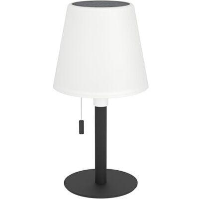 EGLO Solar Tischleuchte Montapalma-L, Outdoor Akku Tischlampe dimmbar mit Zugschalter, kabellose Solarlampe für außen, Stahl in schwarz, Kunststoff weiß, warmweiß, RGB, IP54 EGLO Solar Tischleuchte Montapalma-L, Outdoor Akku Tischlampe dimmbar mit Zugschalter, kabellose Solarlampe für außen, Stahl in schwarz, Kunststoff weiß, warmweiß, RGB, IP54