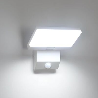 Comely LED Wandleuchte Aussen mit Bewegungsmelder, 24W Außenwandlampe mit Schwenkbar LED Panel, Weiße Außenleuchte IP65 Wasserdicht für Garten Terrasse Eingang, Kaltweiß 6500K Comely LED Wandleuchte Aussen mit Bewegungsmelder, 24W Außenwandlampe mit Schwenkbar LED Panel, Weiße Außenleuchte IP65 Wasserdicht für Garten Terrasse Eingang, Kaltweiß 6500K
