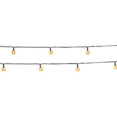 LUMI JARDIN Solar-Lichterkette, 20 glitzernde Kugeln, LED, warmweiß, 5,8 m LUMI JARDIN Solar-Lichterkette, 20 glitzernde Kugeln, LED, warmweiß, 5,8 m