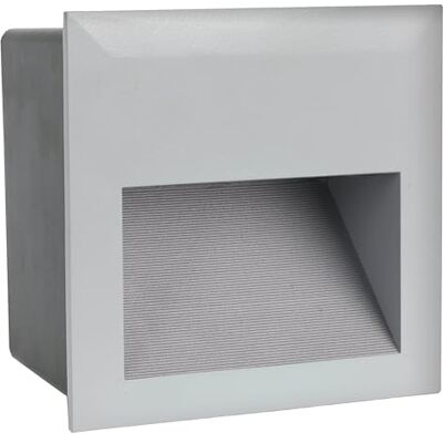 EGLO LED Außen-Einbauleuchte Zimba-LED, 1 flammige Außenleuchte, Wand-Einbaulampe aus Aluguss, Farbe: Silber, L: 14cm, IP65 EGLO LED Außen-Einbauleuchte Zimba-LED, 1 flammige Außenleuchte, Wand-Einbaulampe aus Aluguss, Farbe: Silber, L: 14cm, IP65
