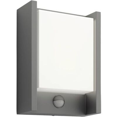 Philips Arbour LED Outdoor ultra effiziente Wandleuchte, 1-flammig, wetterfeste Außenleuchte mit Sensor, warmweißem Licht, energiesparende LED Beleuchtung, anthrazit, Einzelpack Philips Arbour LED Outdoor ultra effiziente Wandleuchte, 1-flammig, wetterfeste Außenleuchte mit Sensor, warmweißem Licht, energiesparende LED Beleuchtung, anthrazit, Einzelpack