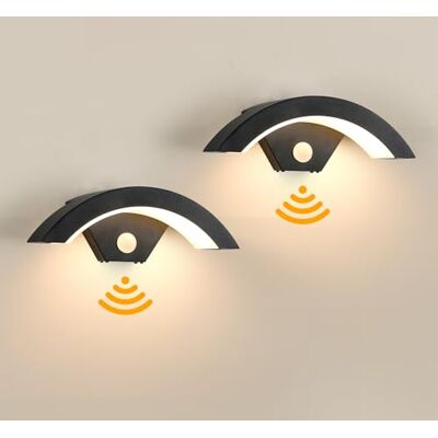 Comely 2 Stück LED Außenwandleuchte mit Bewegungsmelder, 24W Moderne Wandlampe Aussen IP65 Wasserdicht, Außenbeleuchtung für Garten Terrasse Garage Comely 2 Stück LED Außenwandleuchte mit Bewegungsmelder, 24W Moderne Wandlampe Aussen IP65 Wasserdicht, Außenbeleuchtung für Garten Terrasse Garage