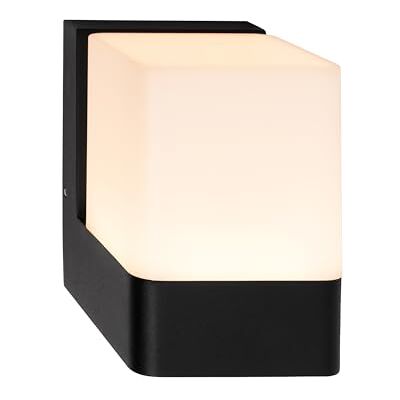 TELEFUNKEN LED Wandleuchte Aussen mit Spritzwasserschutz, warmweiße Lichtfarbe, 10 Watt, 950 Lumen, Aussenlampe, Wandlampe, LED Strahler, Außenbeleuchtung, Außenleuchte, 11,5x11x8 cm, Schwarz TELEFUNKEN LED Wandleuchte Aussen mit Spritzwasserschutz, warmweiße Lichtfarbe, 10 Watt, 950 Lumen, Aussenlampe, Wandlampe, LED Strahler, Außenbeleuchtung, Außenleuchte, 11,5x11x8 cm, Schwarz