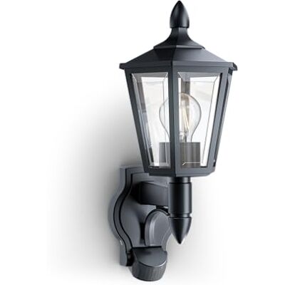 Steinel Außenleuchte L 16 S Schwarz mit Bewegungsmelder – Wandleuchte für Außen, 180° PIR-Sensor bis 10 m, Dämmerungsschalter, IP44 wetterfest, E27-Fassung, Außenbeleuchtung für Haus und Terrasse Steinel Außenleuchte L 16 S Schwarz mit Bewegungsmelder – Wandleuchte für Außen, 180° PIR-Sensor bis 10 m, Dämmerungsschalter, IP44 wetterfest, E27-Fassung, Außenbeleuchtung für Haus und Terrasse