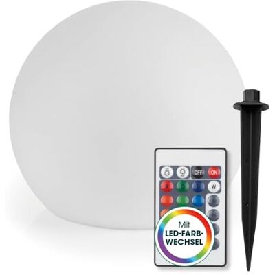 EASYmaxx LED Solarleuchte Kugel 40 cm Solar Leuchte stimmungsvoller Farbwechsel für wunderschöne Lichteffekte In & Outdoor Solarleuchte inklusive Fernbedienung Solarleuchte LED + 5 Leuchtmodi EASYmaxx LED Solarleuchte Kugel 40 cm Solar Leuchte stimmungsvoller Farbwechsel für wunderschöne Lichteffekte In & Outdoor Solarleuchte inklusive Fernbedienung Solarleuchte LED + 5 Leuchtmodi