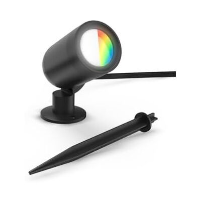 Hama Gartenlampe Erweiterung (LED Gartenstrahler mit Erdspieß, smarte Außenleuchte wasserdicht, WLAN Außenlampe Matter, farbige Gartenbeleuchtung + Farbwechsel, dimmbare Gartenleuchte, mit App) sw Hama Gartenlampe Erweiterung (LED Gartenstrahler mit Erdspieß, smarte Außenleuchte wasserdicht, WLAN Außenlampe Matter, farbige Gartenbeleuchtung + Farbwechsel, dimmbare Gartenleuchte, mit App) sw