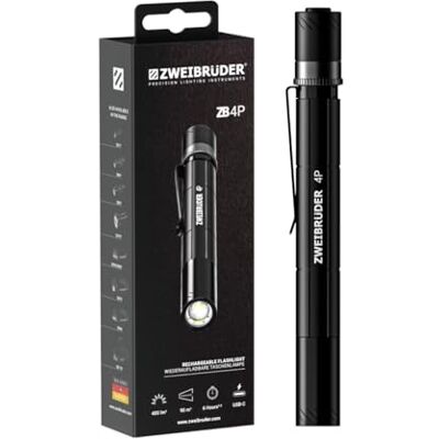 Zweibrüder ZB4P Stiftlampe 400 Lumen – kompakte LED Penlight mit Fokusfunktion, USB-C aufladbar, Dual Functional Optic, vielseitige Stiftlampe für Alltag, Outdoor, Handwerker und Notfälle Zweibrüder ZB4P Stiftlampe 400 Lumen – kompakte LED Penlight mit Fokusfunktion, USB-C aufladbar, Dual Functional Optic, vielseitige Stiftlampe für Alltag, Outdoor, Handwerker und Notfälle