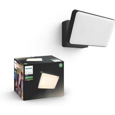 Philips White Welcome Flutlicht (2.600 lm), dimmbare Outdoor Wandlampe für das Hue Lichtsystem mit warm- bis kaltweißem Licht, smarte Lichtsteuerung über Sprache und App, schwarz Philips White Welcome Flutlicht (2.600 lm), dimmbare Outdoor Wandlampe für das Hue Lichtsystem mit warm- bis kaltweißem Licht, smarte Lichtsteuerung über Sprache und App, schwarz