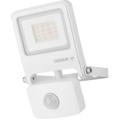 Osram ENDURA FLOOD PC 10W LED-Fluter mit Sensor, 3000K warmweiß, 1000 Lumen, IP44 weißes Flutlicht IR-Sensor 9m, Zeit/Lux-Funktion, Weiß Osram ENDURA FLOOD PC 10W LED-Fluter mit Sensor, 3000K warmweiß, 1000 Lumen, IP44 weißes Flutlicht IR-Sensor 9m, Zeit/Lux-Funktion, Weiß