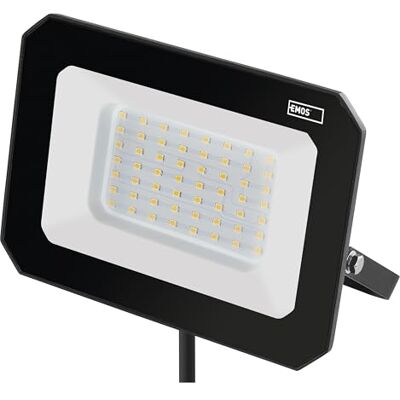 EMOS LED Strahler SIMPO 50 W, IP65 wasserdichtes Flutlicht für Feuchtraum oder Außen, superhell 5000 lm, Neutralweiß 4000 K, Lebensdauer 25 000 Stunden, inkl. 20 cm Anschlusskabel EMOS LED Strahler SIMPO 50 W, IP65 wasserdichtes Flutlicht für Feuchtraum oder Außen, superhell 5000 lm, Neutralweiß 4000 K, Lebensdauer 25 000 Stunden, inkl. 20 cm Anschlusskabel