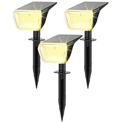 Linkind 60-Led Solar Strahler für außen Warmweiß 800Lm, Extra-lange Leuchtdauer & Intelligent Entladung, 3000K Solar Gartenleuchte mit Lade-Anzeige, IP67 LED Gartenstrahler Solarlichter, 3 Stück Linkind 60-Led Solar Strahler für außen Warmweiß 800Lm, Extra-lange Leuchtdauer & Intelligent Entladung, 3000K Solar Gartenleuchte mit Lade-Anzeige, IP67 LED Gartenstrahler Solarlichter, 3 Stück