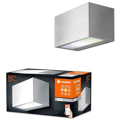 LEDVANCE SMART+ WI-FI BRICK ST RGBW 14,5cm dimmbare LED Wandleuchte dunkelgrau mit hochwertigem Edelstahl-Gehäuse, quadratisch, RGB-Farbsteuerung, 14 W, 3000 Kelvin warmweiß, 600 Lumen, IP44 LEDVANCE SMART+ WI-FI BRICK ST RGBW 14,5cm dimmbare LED Wandleuchte dunkelgrau mit hochwertigem Edelstahl-Gehäuse, quadratisch, RGB-Farbsteuerung, 14 W, 3000 Kelvin warmweiß, 600 Lumen, IP44