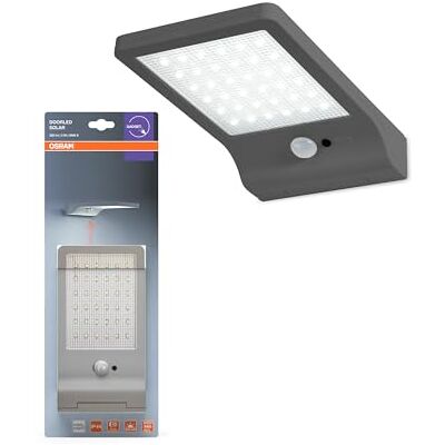 Osram Door LED Solar Sensor 4000K, LED Solarleuchte, IP44, 3W, 320 lm, Bewegungssensor, Solar-Akku, Silber, Wandmontage Osram Door LED Solar Sensor 4000K, LED Solarleuchte, IP44, 3W, 320 lm, Bewegungssensor, Solar-Akku, Silber, Wandmontage