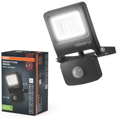Osram ENDURA Flood Sensor LED Außenstrahler, 10W, 1000lm, 4000K Kaltweiß, Bewegungssensor 9m, Aluminium, IP65 Osram ENDURA Flood Sensor LED Außenstrahler, 10W, 1000lm, 4000K Kaltweiß, Bewegungssensor 9m, Aluminium, IP65