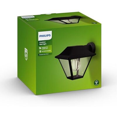Philips 1649530PN A++ to E, myGarden Wandaussenleuchte Alpenglow, Aluminium, E27, schwarz, 20.04 x 17.40 x 17.94 cm Philips 1649530PN A++ to E, myGarden Wandaussenleuchte Alpenglow, Aluminium, E27, schwarz, 20.04 x 17.40 x 17.94 cm