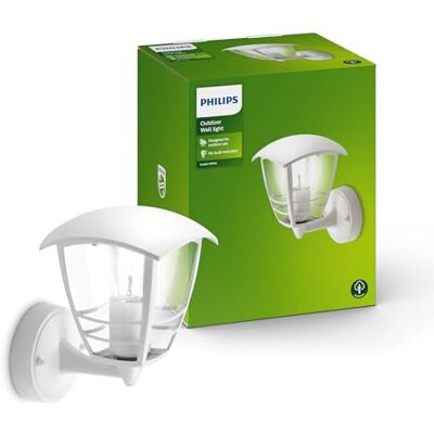Philips Creek Outdoor-Lampe, Wandlampe, Außenbeleuchtung, IP44-Wetterfest, Langlebig, Aluminium, Klassisches Design, Weiß, E27-Leuchtmittel Separat Erhältlich Philips Creek Outdoor-Lampe, Wandlampe, Außenbeleuchtung, IP44-Wetterfest, Langlebig, Aluminium, Klassisches Design, Weiß, E27-Leuchtmittel Separat Erhältlich