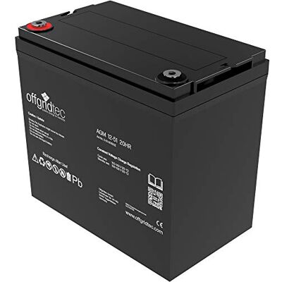 Offgridtec AGM 51Ah 20HR 12V Solarbatterie VRLA, Deep-Cycle AGM-Speicher für Solar- & Hybridanlagen, Ergonomischer Tragegriff, M6 Schraubterminals, Niedrige Selbstentladung, 2-Jahre Garantie Offgridtec AGM 51Ah 20HR 12V Solarbatterie VRLA, Deep-Cycle AGM-Speicher für Solar- & Hybridanlagen, Ergonomischer Tragegriff, M6 Schraubterminals, Niedrige Selbstentladung, 2-Jahre Garantie