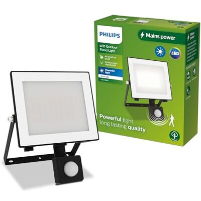 Philips Lois Flutlichtstrahler für den Außenbereich, inkl. Bewegungssensor, 30 Watt, 3000K weißes Licht, Schwarz Philips Lois Flutlichtstrahler für den Außenbereich, inkl. Bewegungssensor, 30 Watt, 3000K weißes Licht, Schwarz