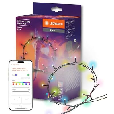LEDVANCE - intelligente WiFi Kristall dekoratives LED-Licht mit Farbwechsel, RGB, dimmbar, schwarz, nicht austauschbare Lampen - LED Lichtleiste LEDVANCE - intelligente WiFi Kristall dekoratives LED-Licht mit Farbwechsel, RGB, dimmbar, schwarz, nicht austauschbare Lampen - LED Lichtleiste