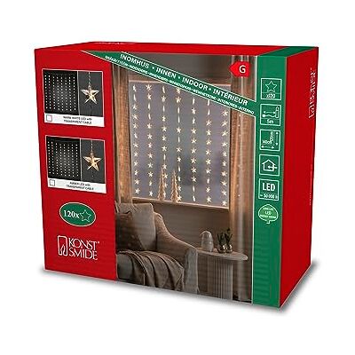 Konstsmide Christmas LED Star Light Curtain/Indoor (IP44) / 120 Warm White Diodes/Transparent Cable Konstsmide Christmas LED Star Light Curtain/Indoor (IP44) / 120 Warm White Diodes/Transparent Cable