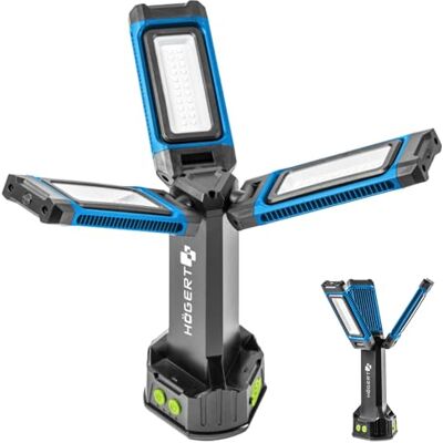 Högert Technik Akku-Flutlicht 7000 lm, 3 Modi, 360° Beleuchtung, IP54 Staub- & Spritzwasserschutz, IK09 Stoßfestigkeit, 5 Std. Laufzeit, Powerbank, Magnetbefestigung, USB-C Högert Technik Akku-Flutlicht 7000 lm, 3 Modi, 360° Beleuchtung, IP54 Staub- & Spritzwasserschutz, IK09 Stoßfestigkeit, 5 Std. Laufzeit, Powerbank, Magnetbefestigung, USB-C