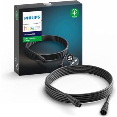 Philips Niedervolt-Verlängerungskabel, für alle Hue Niedervolt Aussenleuchten, 5m Kabel Philips Niedervolt-Verlängerungskabel, für alle Hue Niedervolt Aussenleuchten, 5m Kabel
