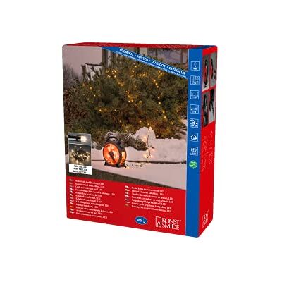 Konstsmide Micro LED Lichterkette mit Kabelaufroller, schwarz-rot, 400 warm weiße Dioden, 30V Außentrafo, 6W, schwarzes Soft-Kabel 3834-107 Konstsmide Micro LED Lichterkette mit Kabelaufroller, schwarz-rot, 400 warm weiße Dioden, 30V Außentrafo, 6W, schwarzes Soft-Kabel 3834-107