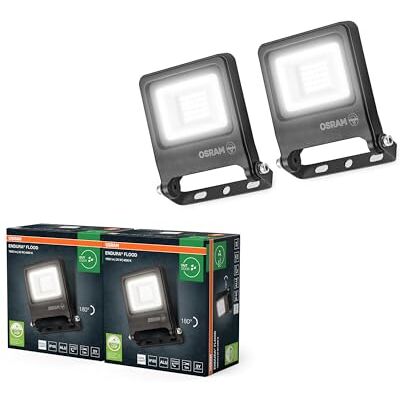 Osram ENDURA FLOOD PC 20W LED-Fluter, 4000K kaltweiß, 1800 Lumen, IP65 Flutlicht für Außenbereiche, recyceltes Alu, 110° Abstrahlwinkel, 2-Pack Osram ENDURA FLOOD PC 20W LED-Fluter, 4000K kaltweiß, 1800 Lumen, IP65 Flutlicht für Außenbereiche, recyceltes Alu, 110° Abstrahlwinkel, 2-Pack