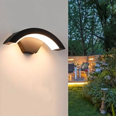 Comely 24W Außenwandleuchte Wandlampe Wasserdicht IP65 Innen/Außen, Schwarze Aluminium Außenwandlampe für Garten Terrasse Eingang, Warmweiß 3000K Comely 24W Außenwandleuchte Wandlampe Wasserdicht IP65 Innen/Außen, Schwarze Aluminium Außenwandlampe für Garten Terrasse Eingang, Warmweiß 3000K