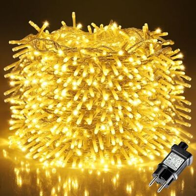 LEDYA Lichterkette Weihnachten, 20M 200 LED Lichterkette Strom Warmweiß mit 8 Modi und Speicherfunktion, Wasserdichte IP44 für Balkon, Garten, Geländer, Innen und Außen Dekoration LEDYA Lichterkette Weihnachten, 20M 200 LED Lichterkette Strom Warmweiß mit 8 Modi und Speicherfunktion, Wasserdichte IP44 für Balkon, Garten, Geländer, Innen und Außen Dekoration